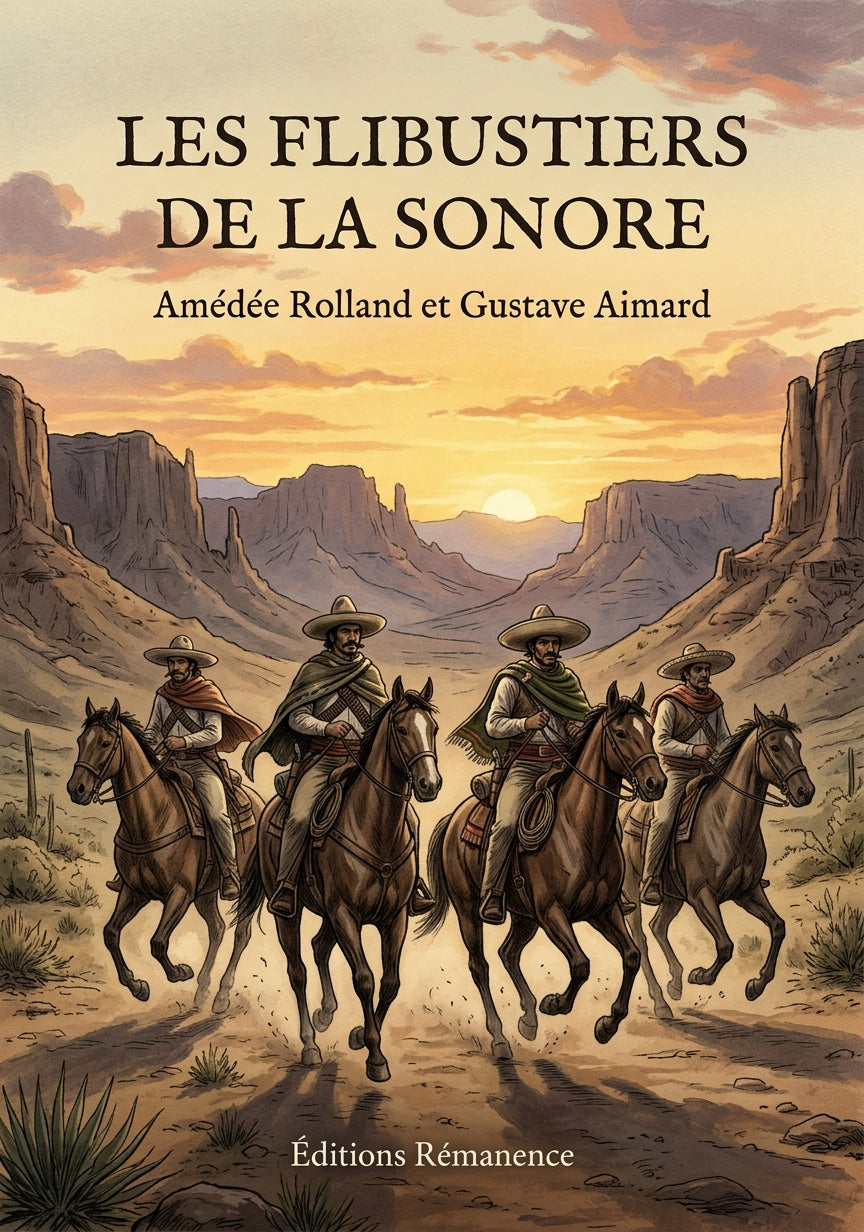 Livre Les Flibustiers de la Sonore par Amédée Rolland et Gustave Aimard - Couverture - Editions Remanence