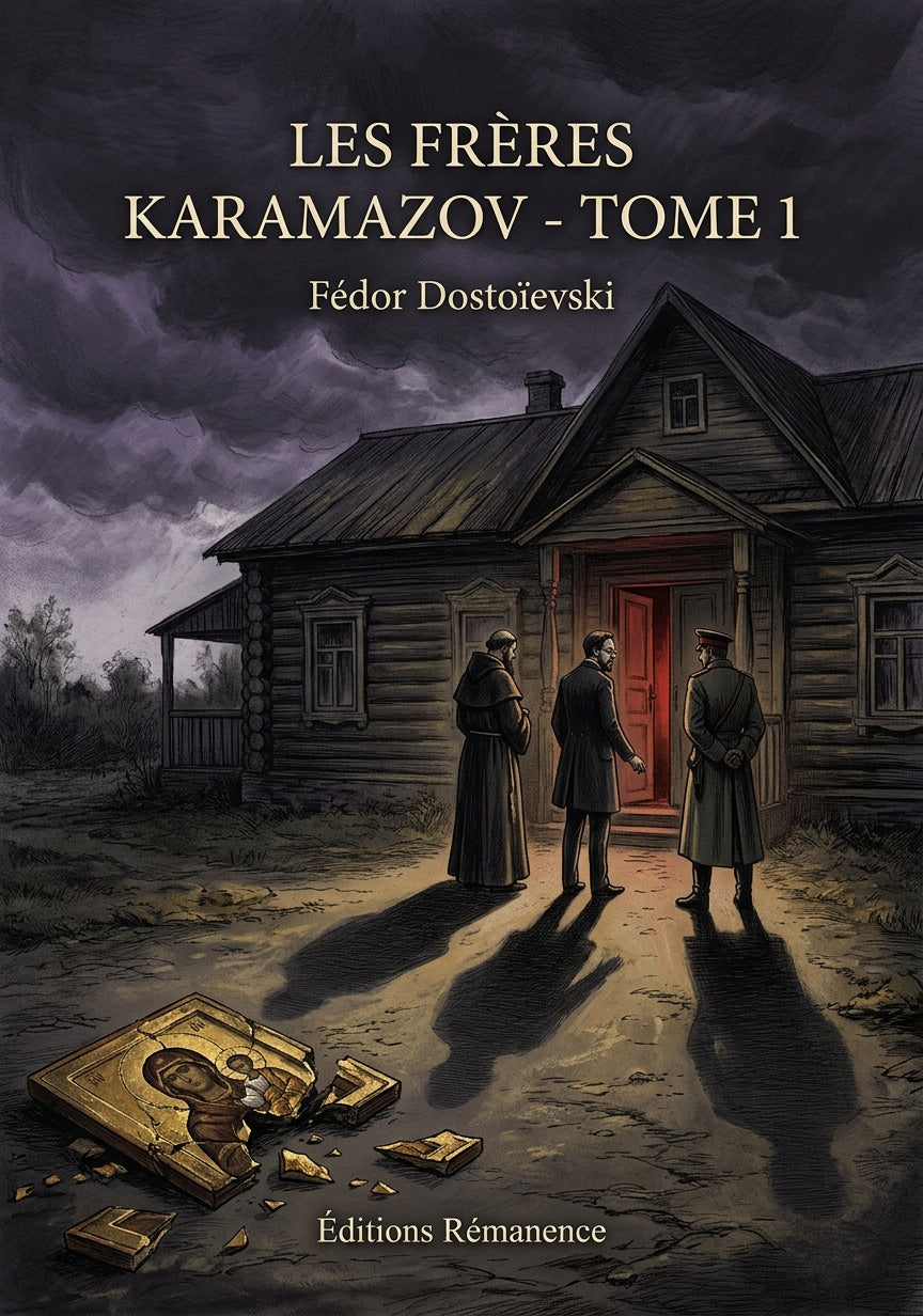 Livre Les Frères Karamazov - Tome 1 par Fédor Dostoïevski - Couverture - Editions Remanence