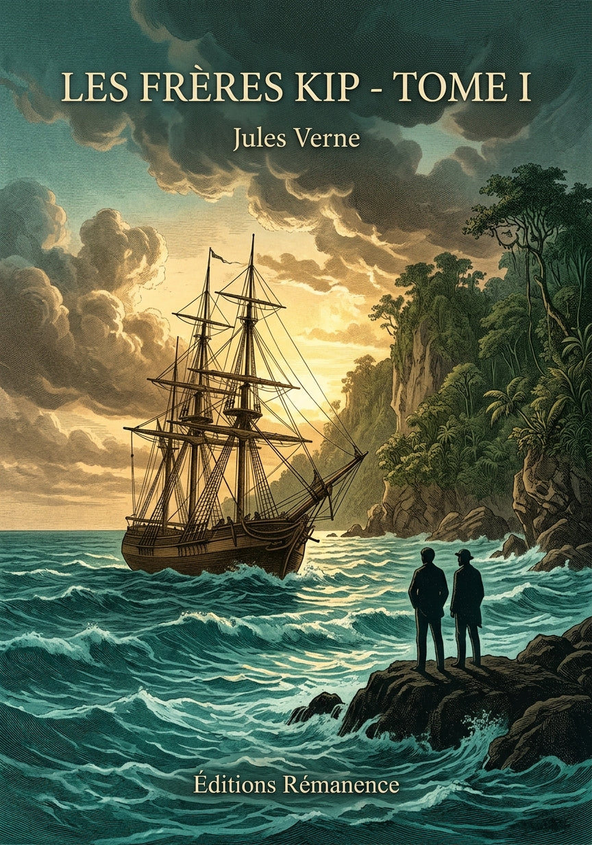 Livre Les Frères Kip - Tome I par Jules Verne - Couverture - Editions Remanence