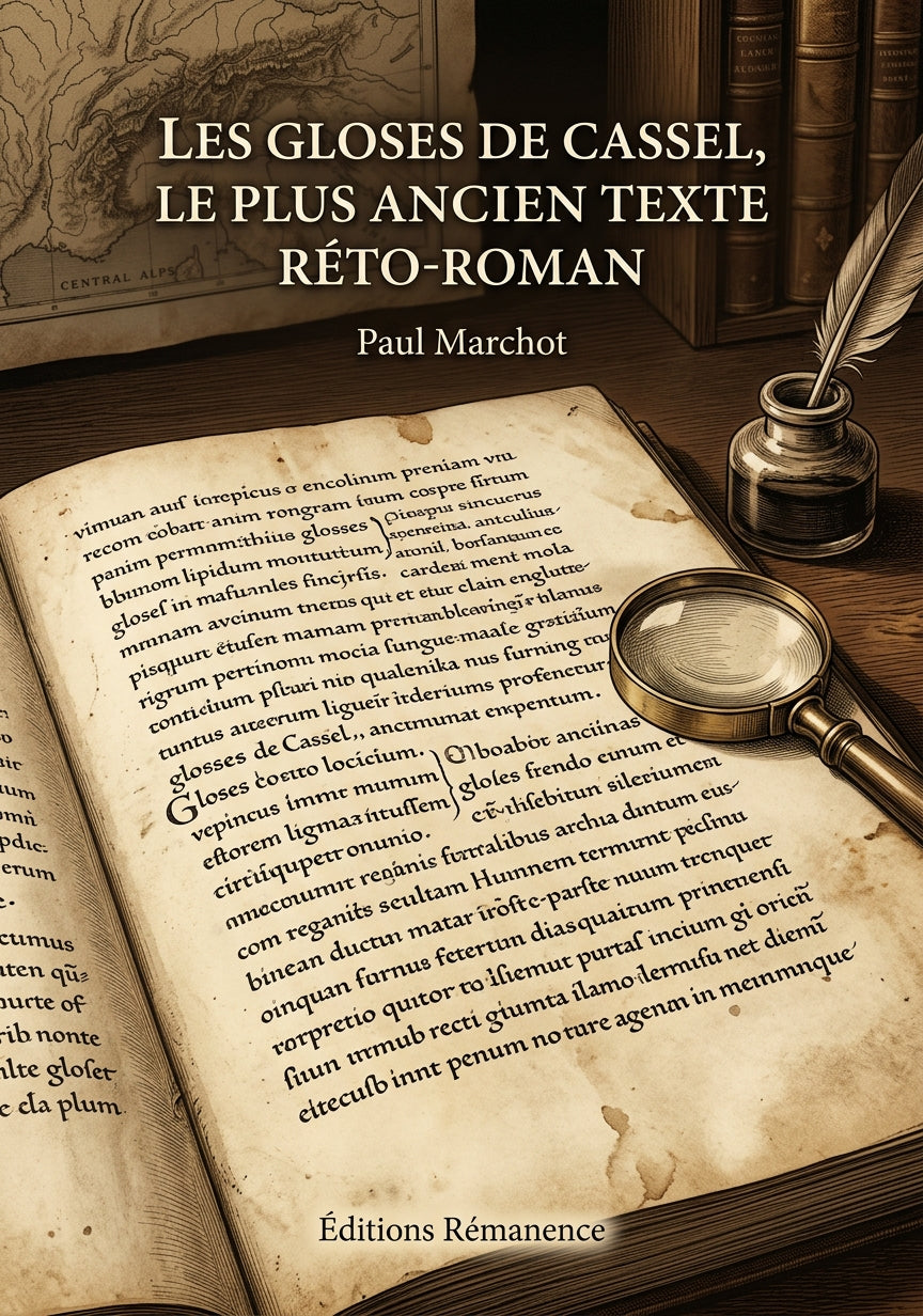 Livre Les Gloses de Cassel, le plus ancien texte réto-roman par Paul Marchot - Couverture - Editions Remanence