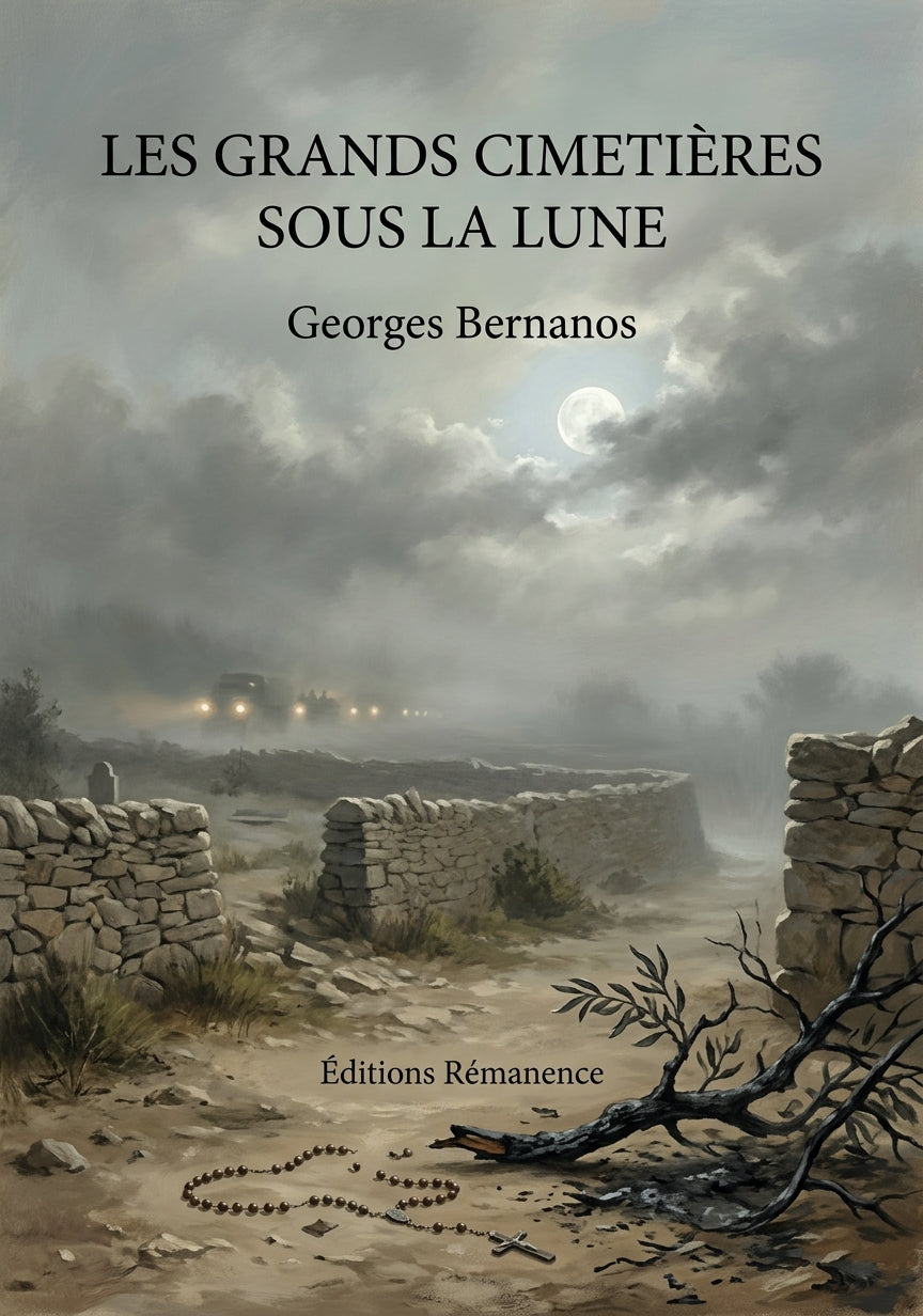 Livre Les Grands Cimetières sous la lune par Georges Bernanos - Couverture - Editions Remanence