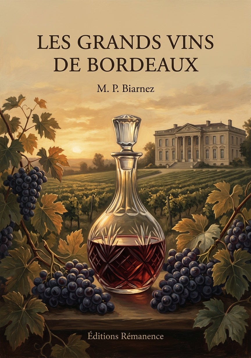 Livre Les Grands Vins de Bordeaux par M. P. Biarnez - Couverture - Editions Remanence