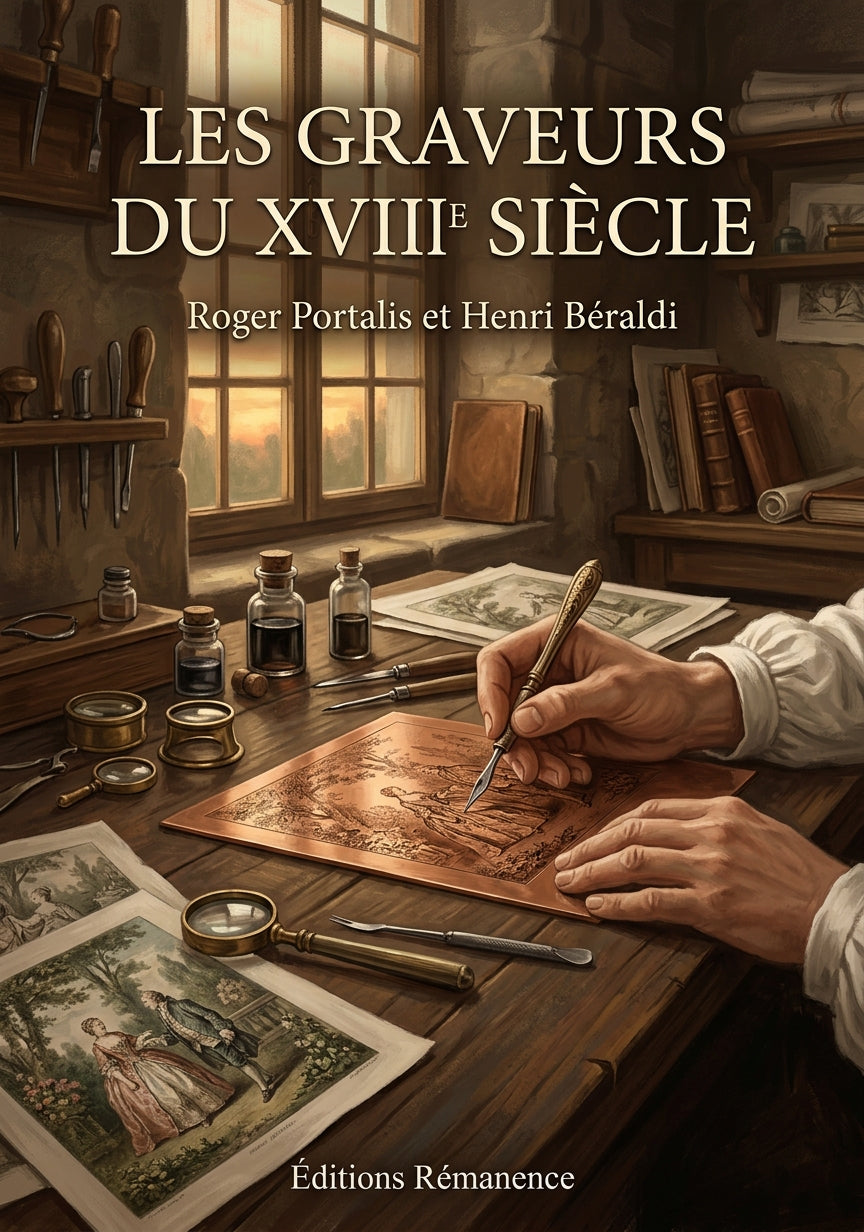 Livre Les graveurs du XVIIIe siècle par Roger Portalis et Henri Béraldi - Couverture - Editions Remanence