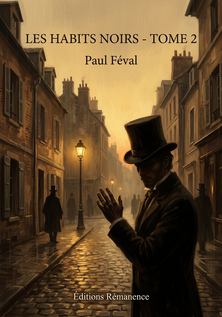 Livre Les Habits noirs - Tome 2 par Paul Féval - Couverture - Editions Remanence