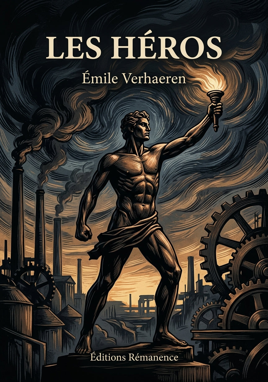 Livre Les Héros par Émile Verhaeren - Couverture - Editions Remanence