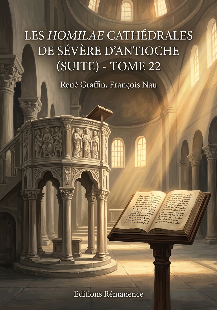 Livre Les Homilae Cathédrales de Sévère d’Antioche (suite) - Tome 22 par René Graffin, François Nau - Couverture - Editions Remanence
