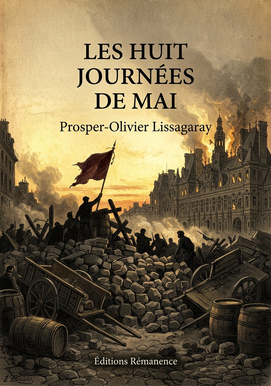 Livre Les Huit journées de mai par Prosper-Olivier Lissagaray - Couverture - Editions Remanence