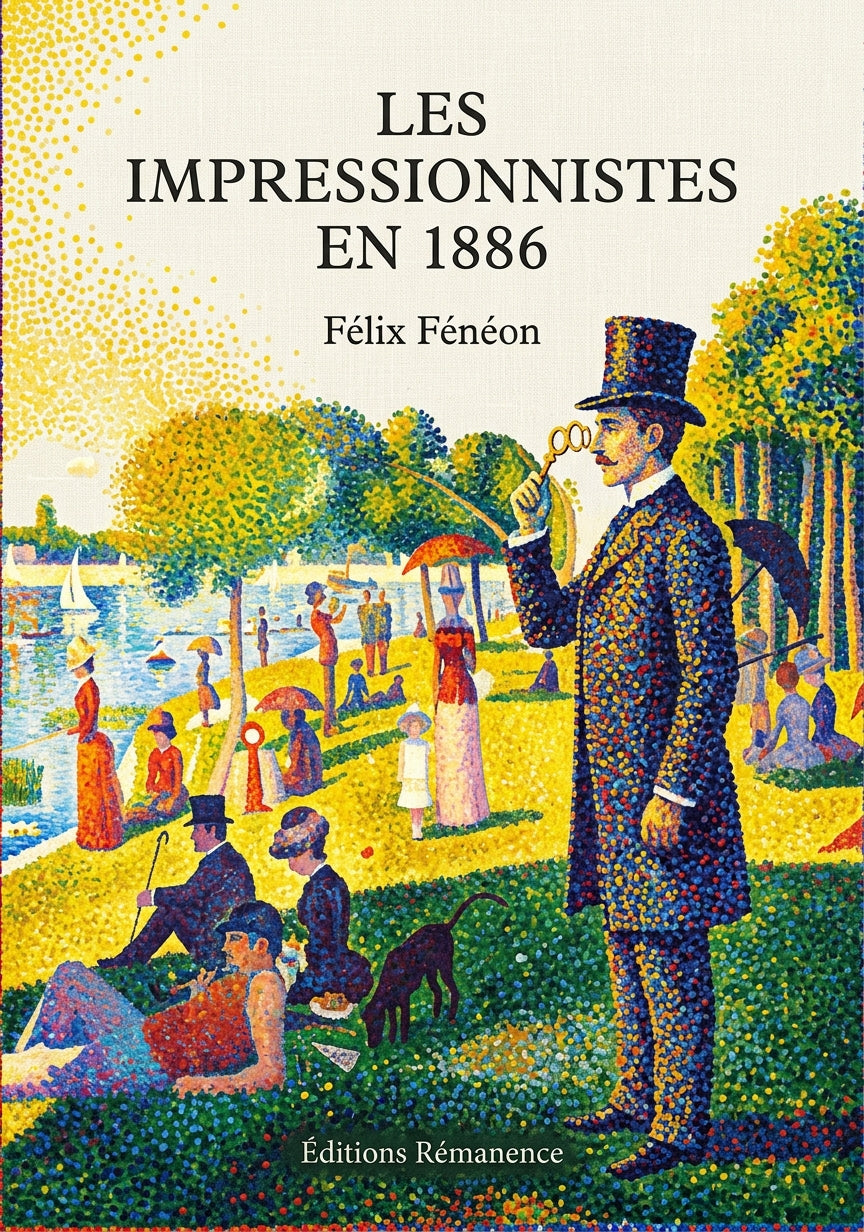 Livre Les impressionnistes en 1886 par Félix Fénéon - Couverture - Editions Remanence