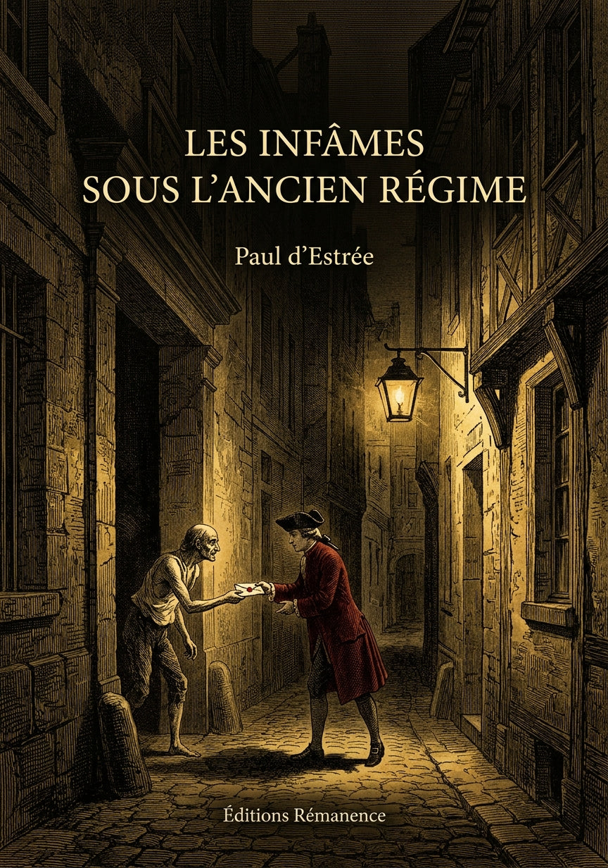 Livre Les Infâmes sous l’ancien régime par Paul d’Estrée - Couverture - Editions Remanence
