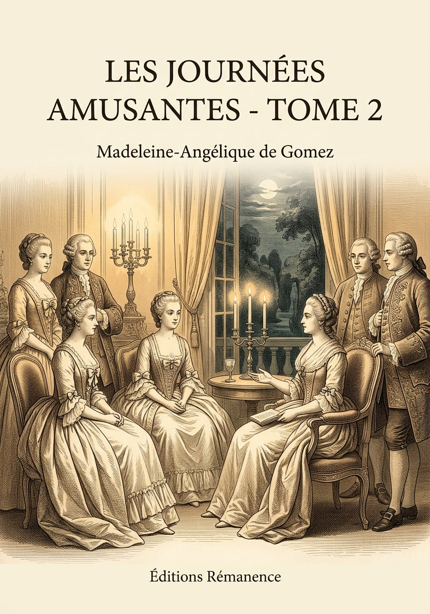 Livre Les Journées amusantes - Tome 2 par Madeleine-Angélique de Gomez - Couverture - Editions Remanence