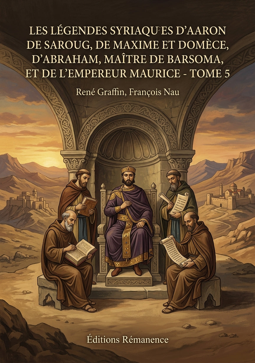 Livre Les Légendes Syriaques d’Aaron de Saroug, de Maxime et Domèce, d’Abraham, Maître de Barsoma, et de l’Empereur Maurice - Tome 5 par René Graffin, François Nau - Couverture - Editions Remanence