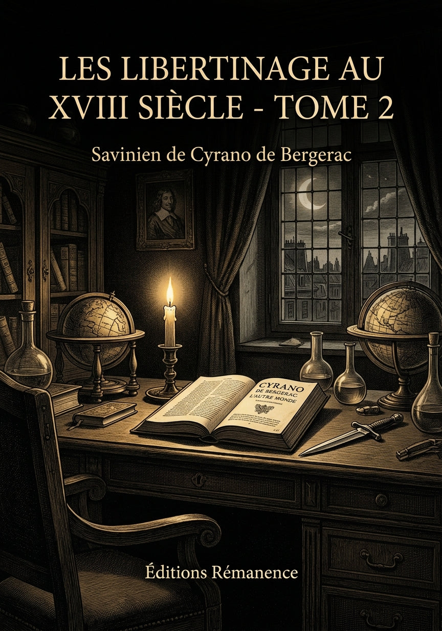 Livre Les Libertinage au XVII siècle - Tome 2 par Savinien de Cyrano de Bergerac - Couverture - Editions Remanence