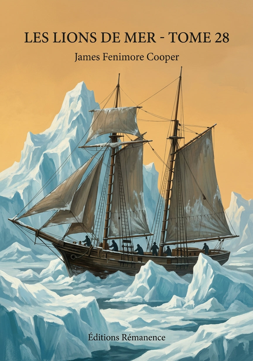 Livre Les Lions de mer - Tome 28 par James Fenimore Cooper - Couverture - Editions Remanence