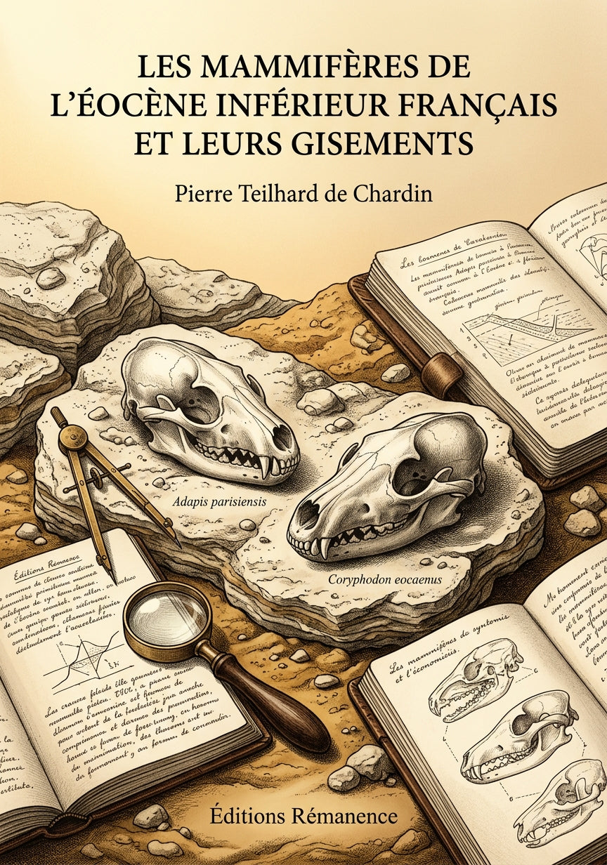 Livre Les Mammifères de l’éocène inférieur français et leurs gisements par Pierre Teilhard de Chardin - Couverture - Editions Remanence