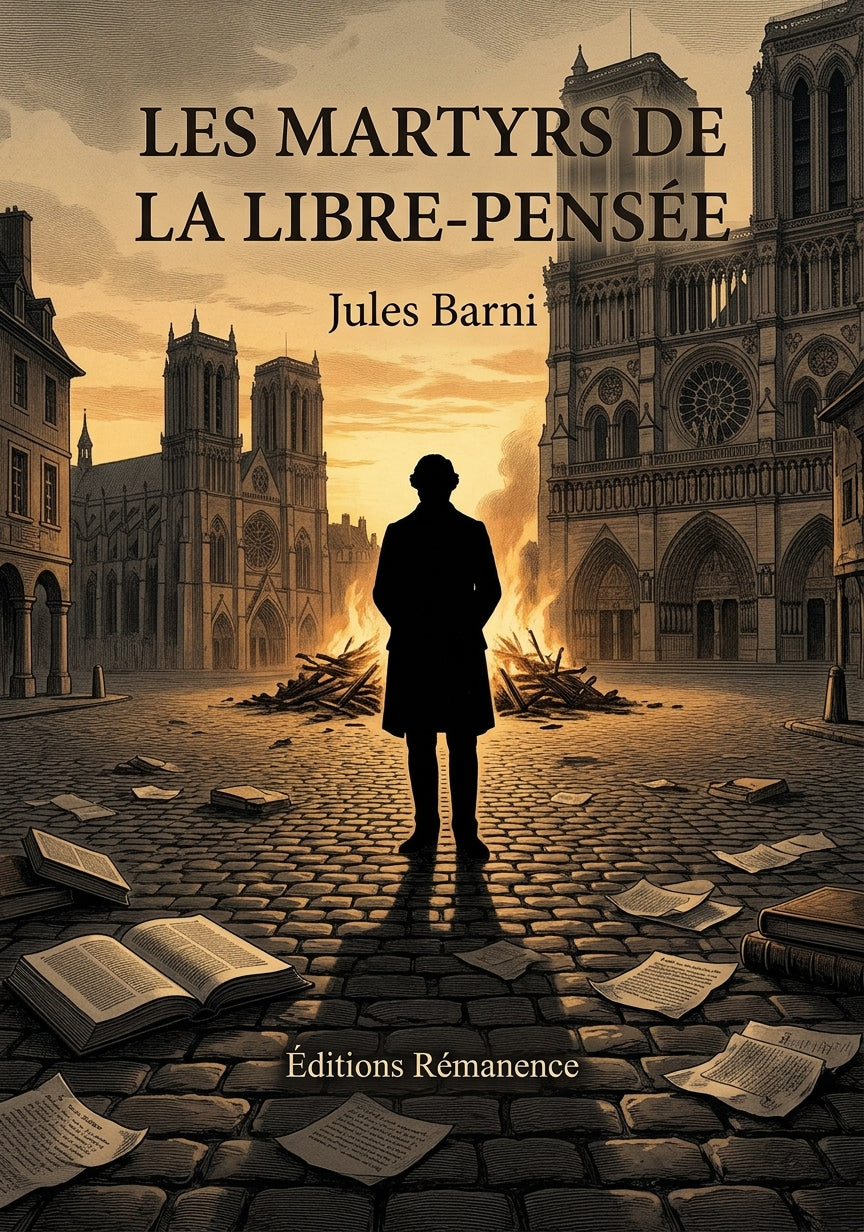 Livre Les Martyrs de la libre-pensée par Jules Barni - Couverture - Editions Remanence