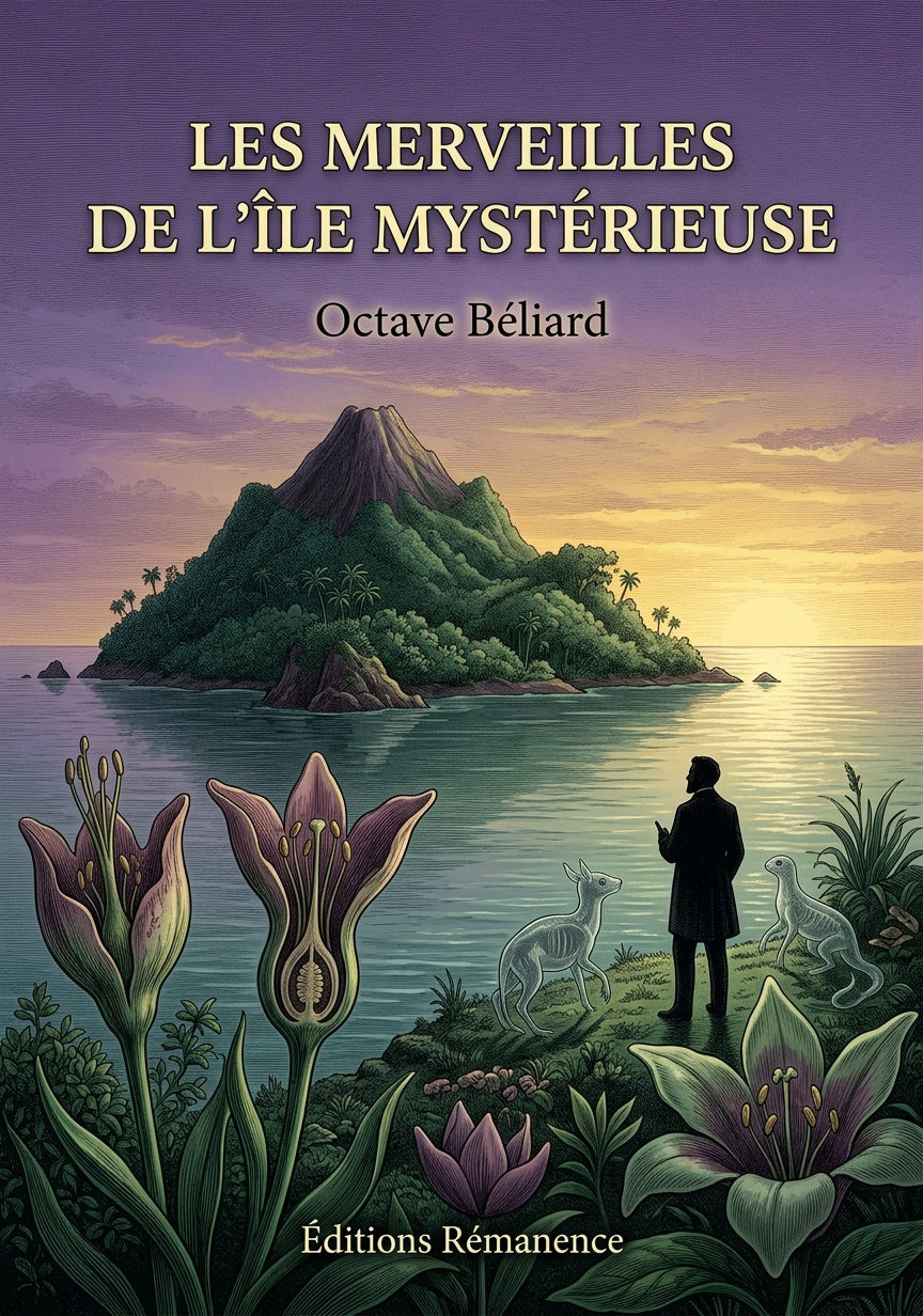 Livre Les Merveilles de l’île mystérieuse par Octave Béliard - Couverture - Editions Remanence