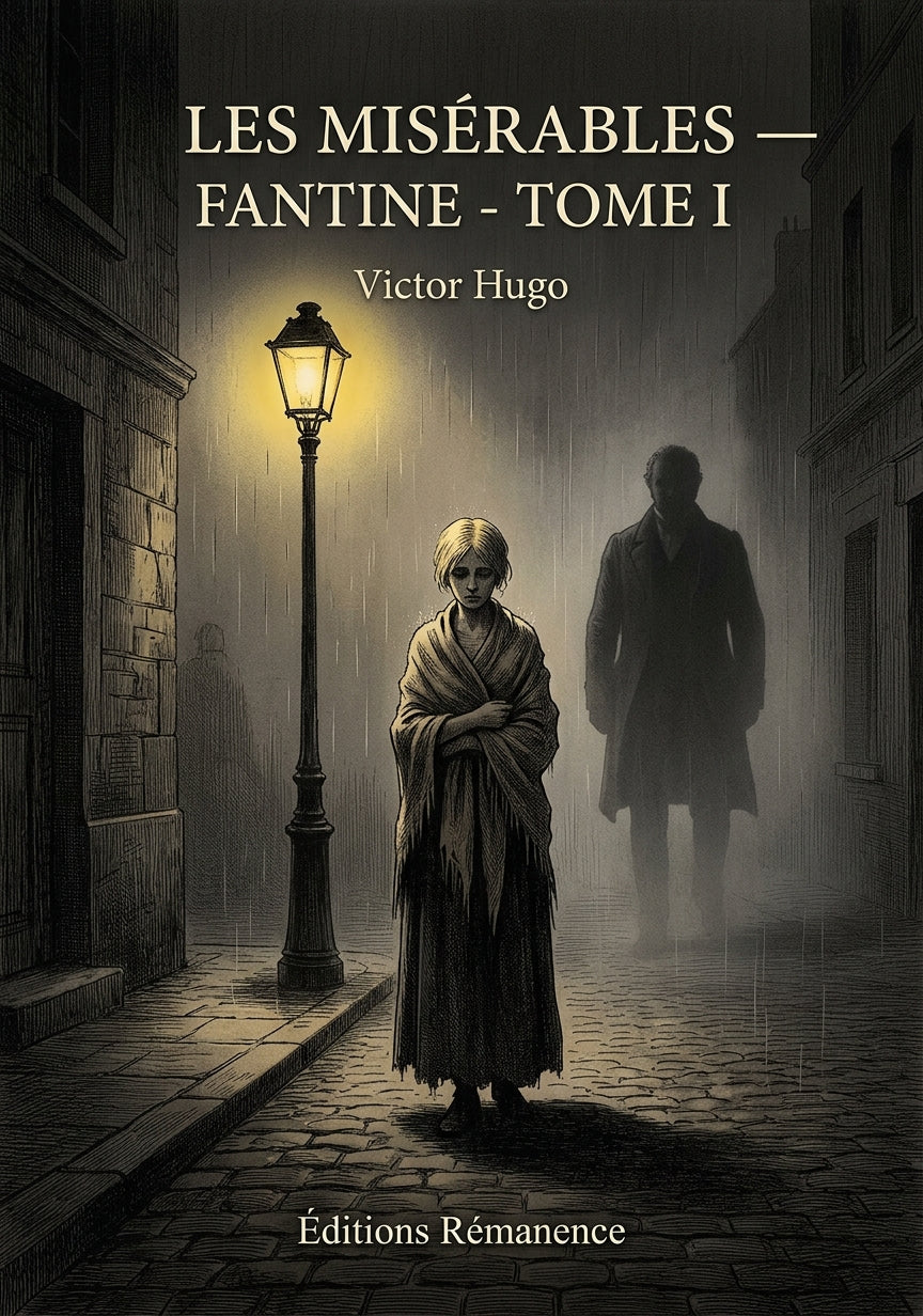Livre Les Misérables — Fantine - Tome I par Victor Hugo - Couverture - Editions Remanence