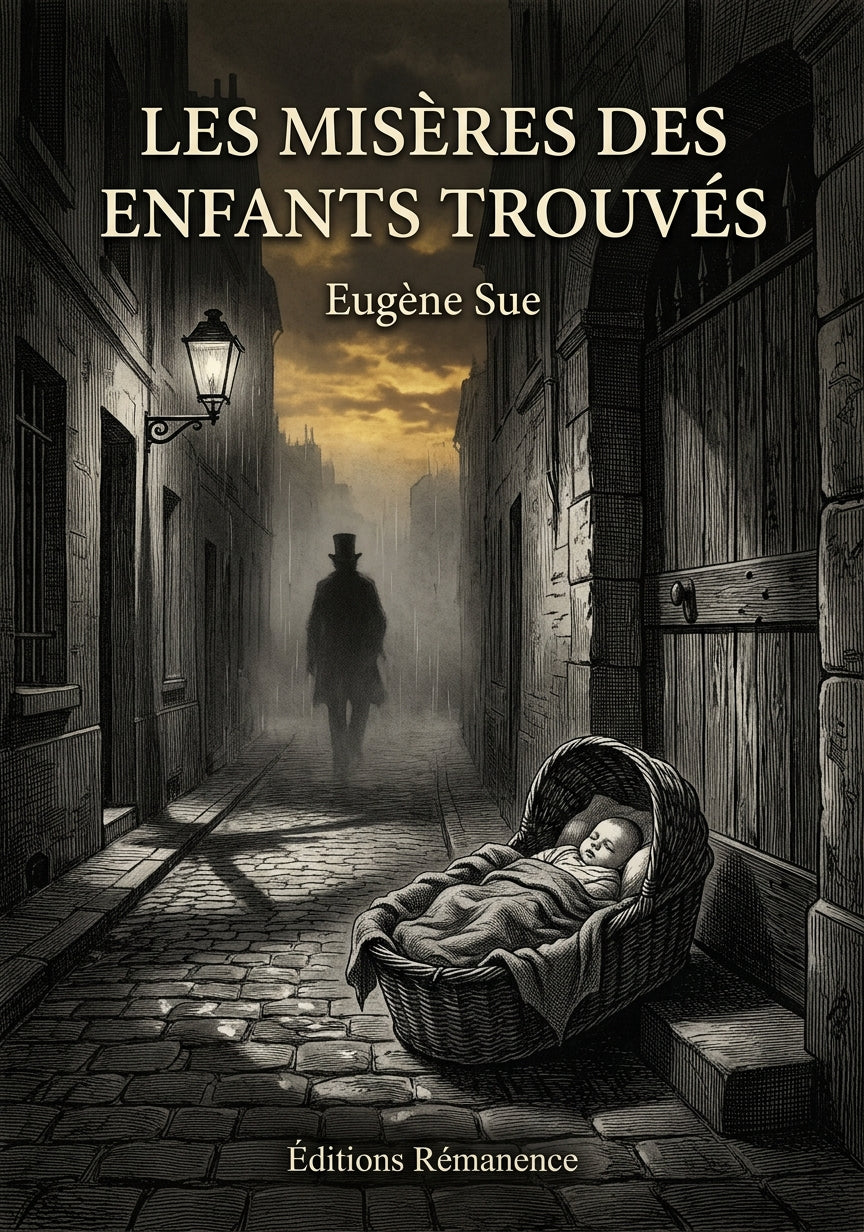 Livre Les misères des enfants trouvés par Eugène Sue - Couverture - Editions Remanence