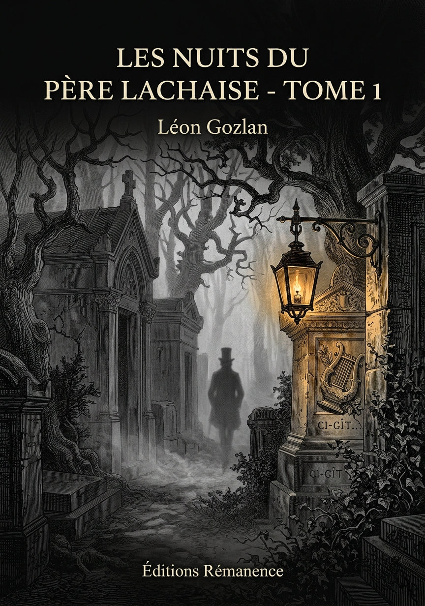 Livre Les Nuits du Père Lachaise - Tome 1 par Léon Gozlan - Couverture - Editions Remanence