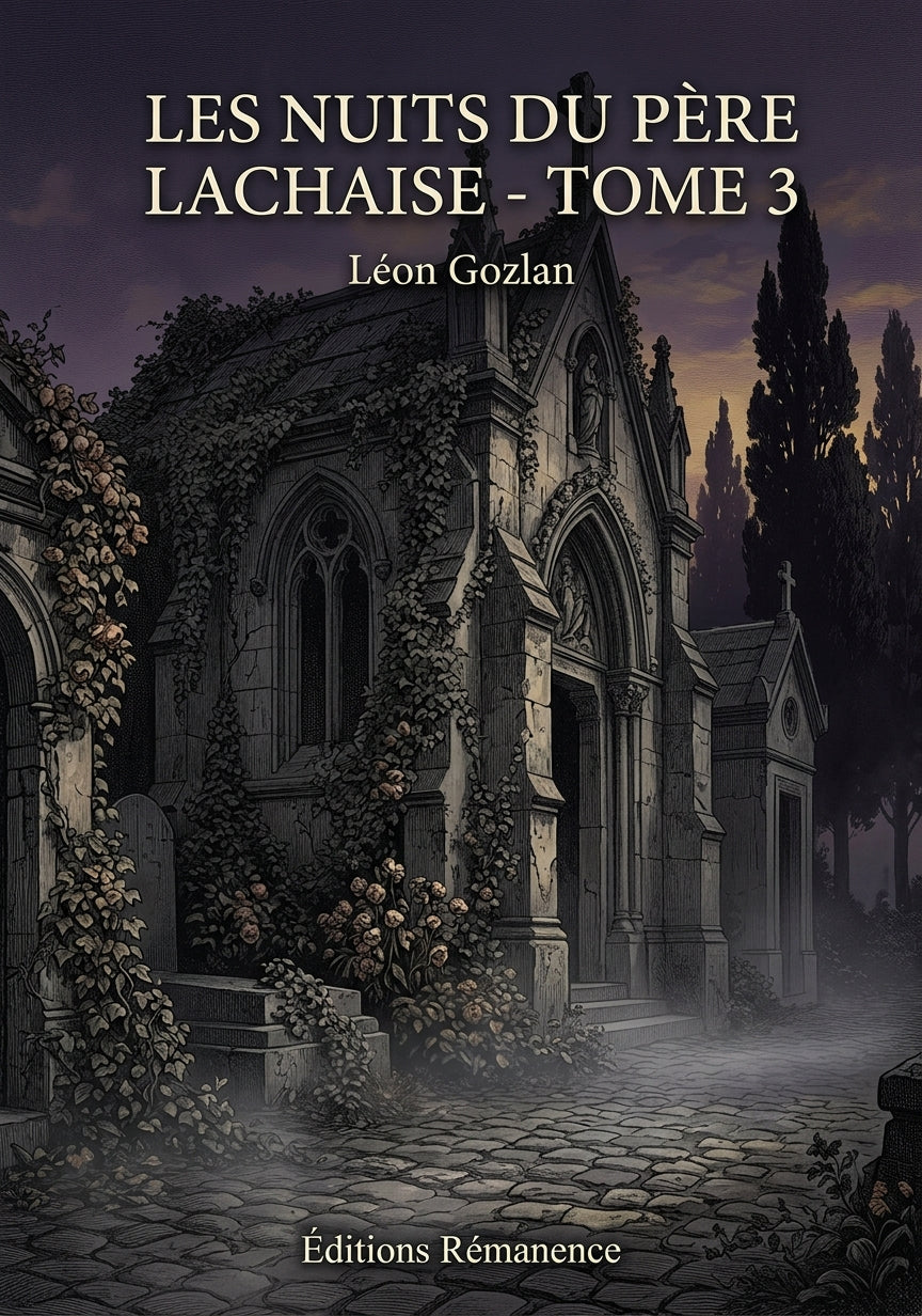 Livre Les Nuits du Père Lachaise - Tome 3 par Léon Gozlan - Couverture - Editions Remanence