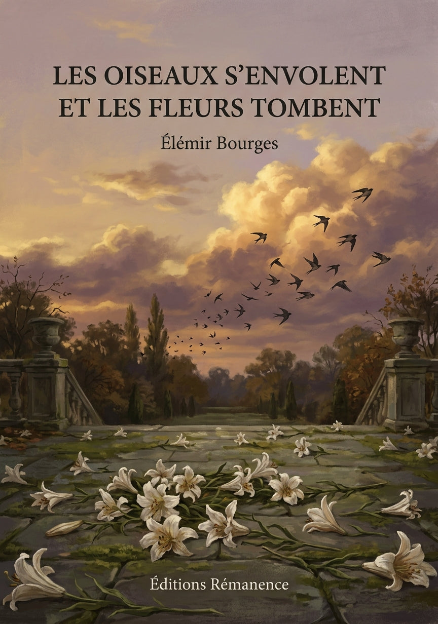 Livre Les Oiseaux s’envolent et les fleurs tombent par Élémir Bourges - Couverture - Editions Remanence