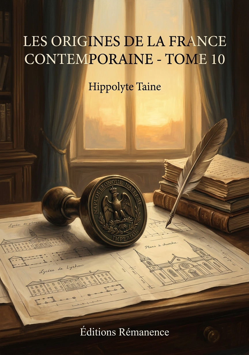 Livre Les Origines de la France contemporaine - Tome 10 par Hippolyte Taine - Couverture - Editions Remanence