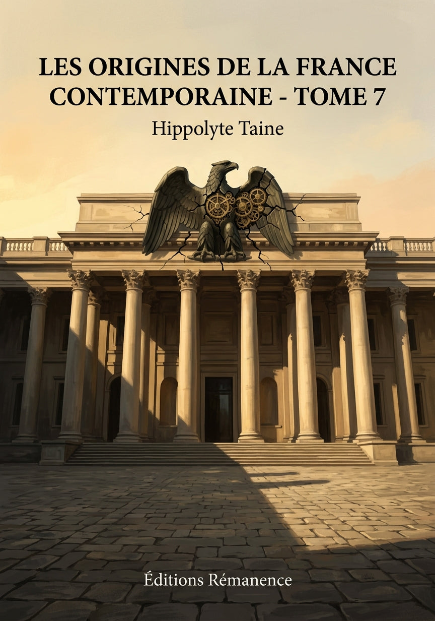 Livre Les Origines de la France contemporaine - Tome 7 par Hippolyte Taine - Couverture - Editions Remanence