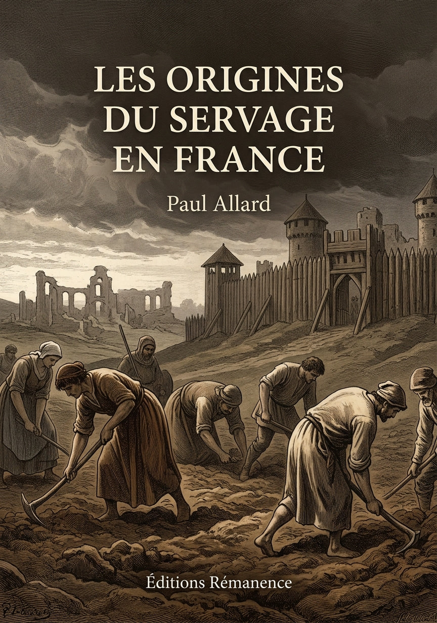 Livre Les origines du servage en France par Paul Allard - Couverture - Editions Remanence