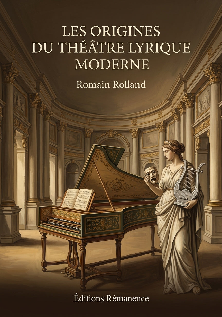 Livre Les Origines du théâtre lyrique moderne par Romain Rolland - Couverture - Editions Remanence