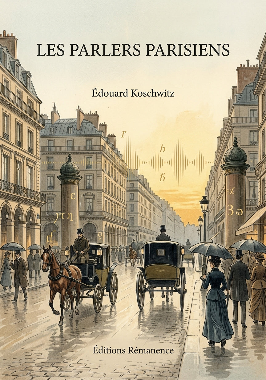 Livre Les Parlers Parisiens par Édouard Koschwitz - Couverture - Editions Remanence