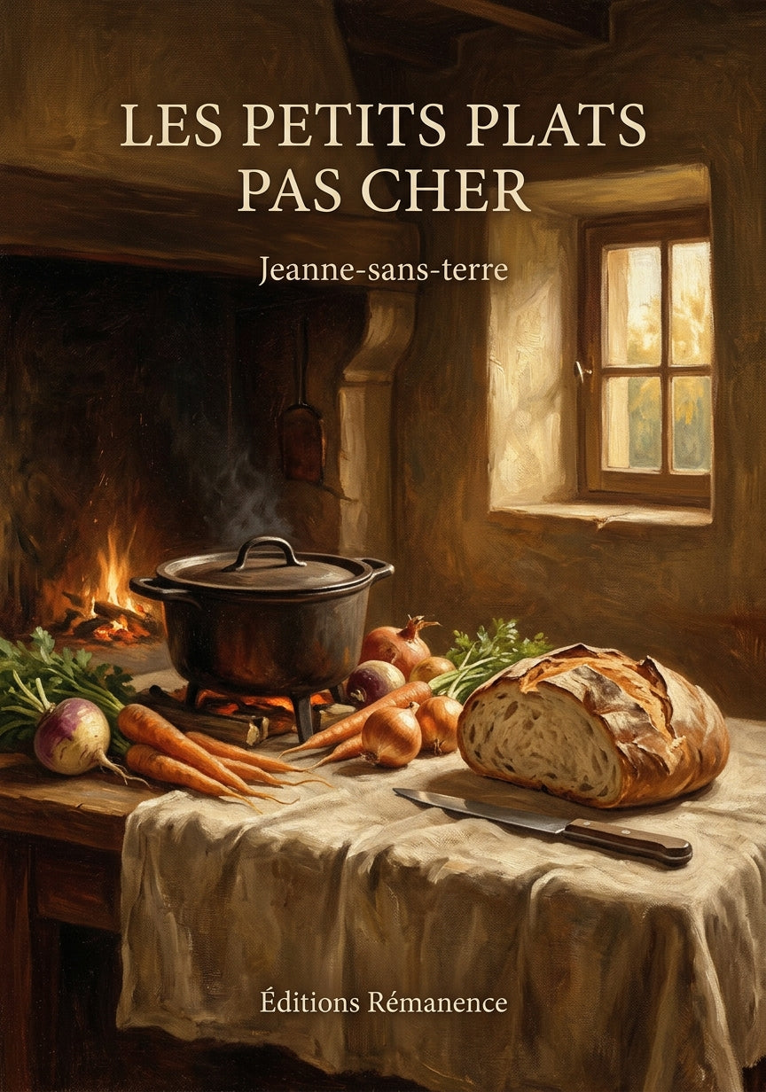 Livre Les Petits Plats pas cher par Jeanne-sans-terre - Couverture - Editions Remanence