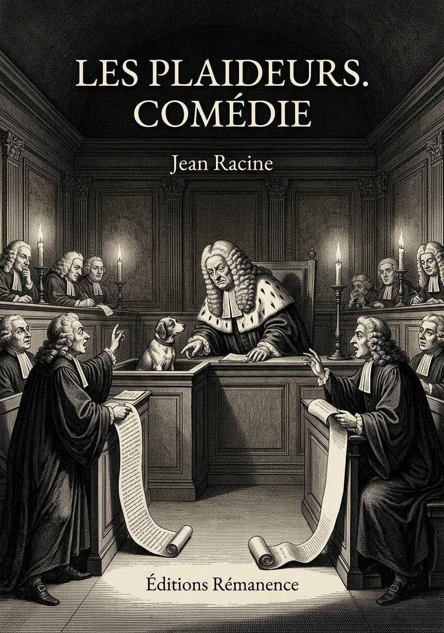 Livre Les Plaideurs. Comédie par Jean Racine - Couverture - Editions Remanence