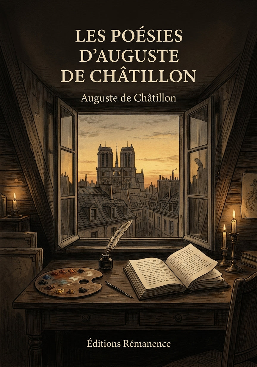 Livre Les Poésies d’Auguste de Châtillon par Auguste de Châtillon - Couverture - Editions Remanence