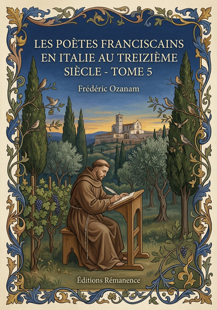 Livre Les poètes franciscains en Italie au treizième siècle - Tome 5 par Frédéric Ozanam - Couverture - Editions Remanence