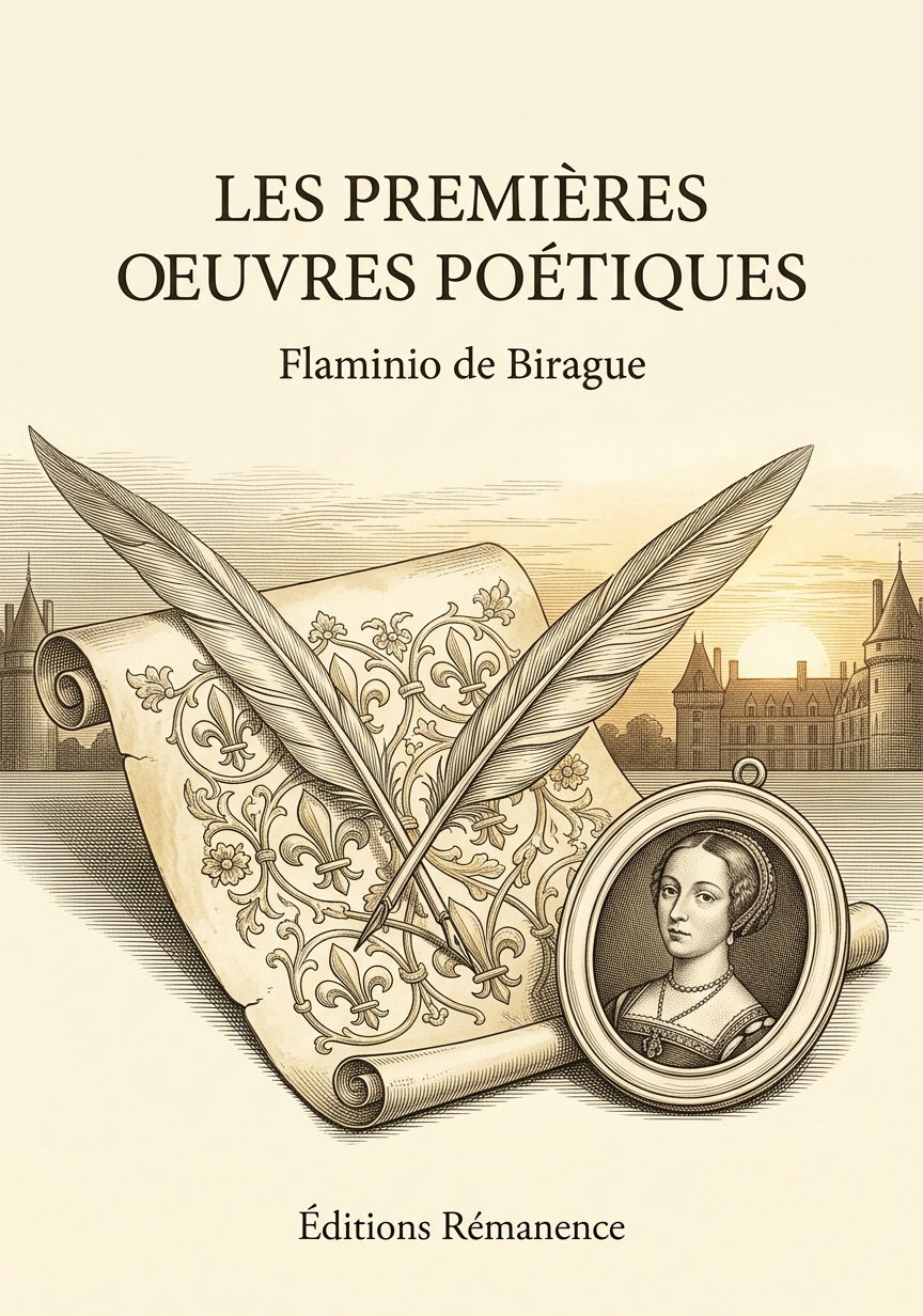 Livre Les Premières Oeuvres poétiques par Flaminio de Birague - Couverture - Editions Remanence