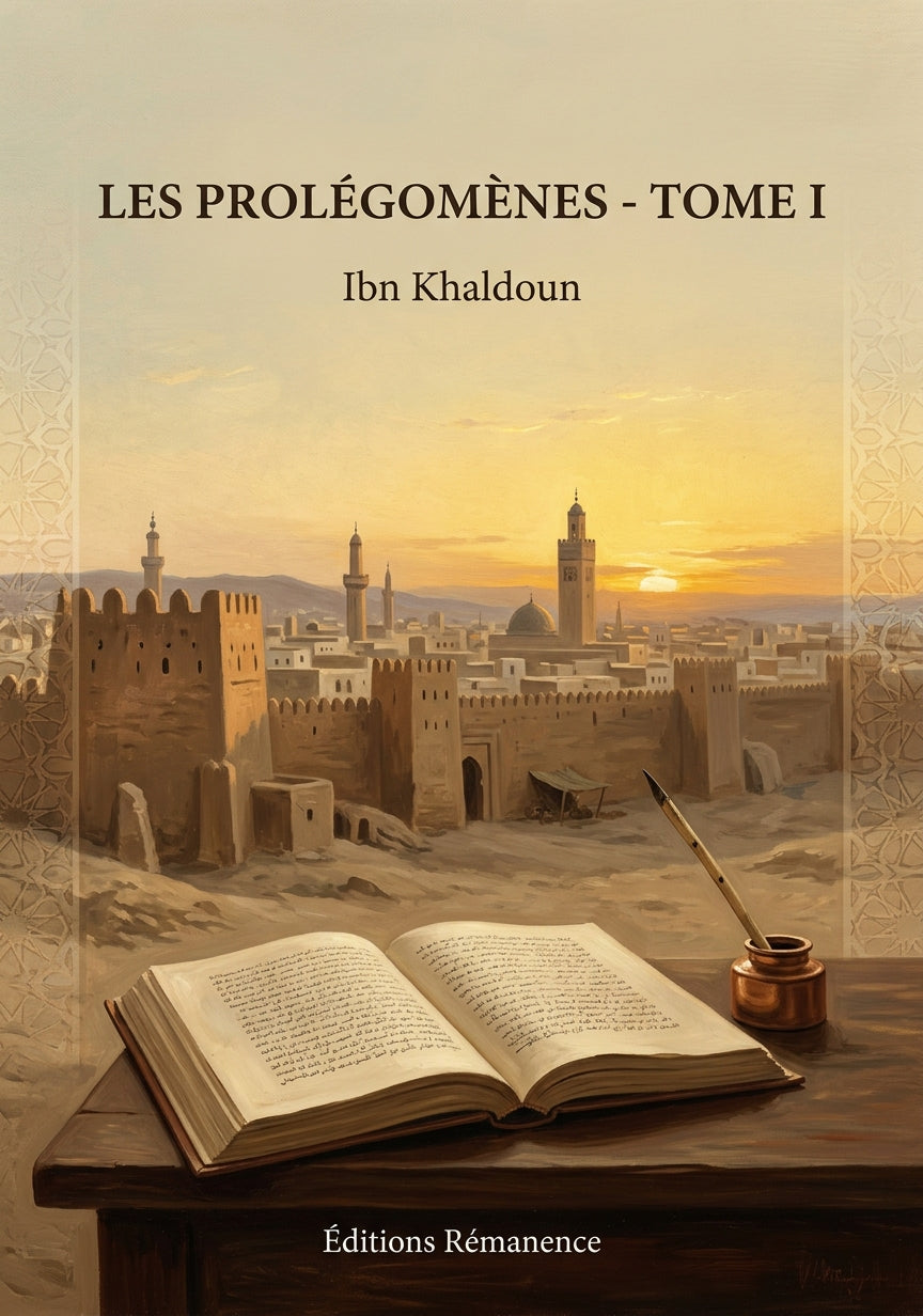 Livre Les Prolégomènes - Tome I par Ibn Khaldoun - Couverture - Editions Remanence