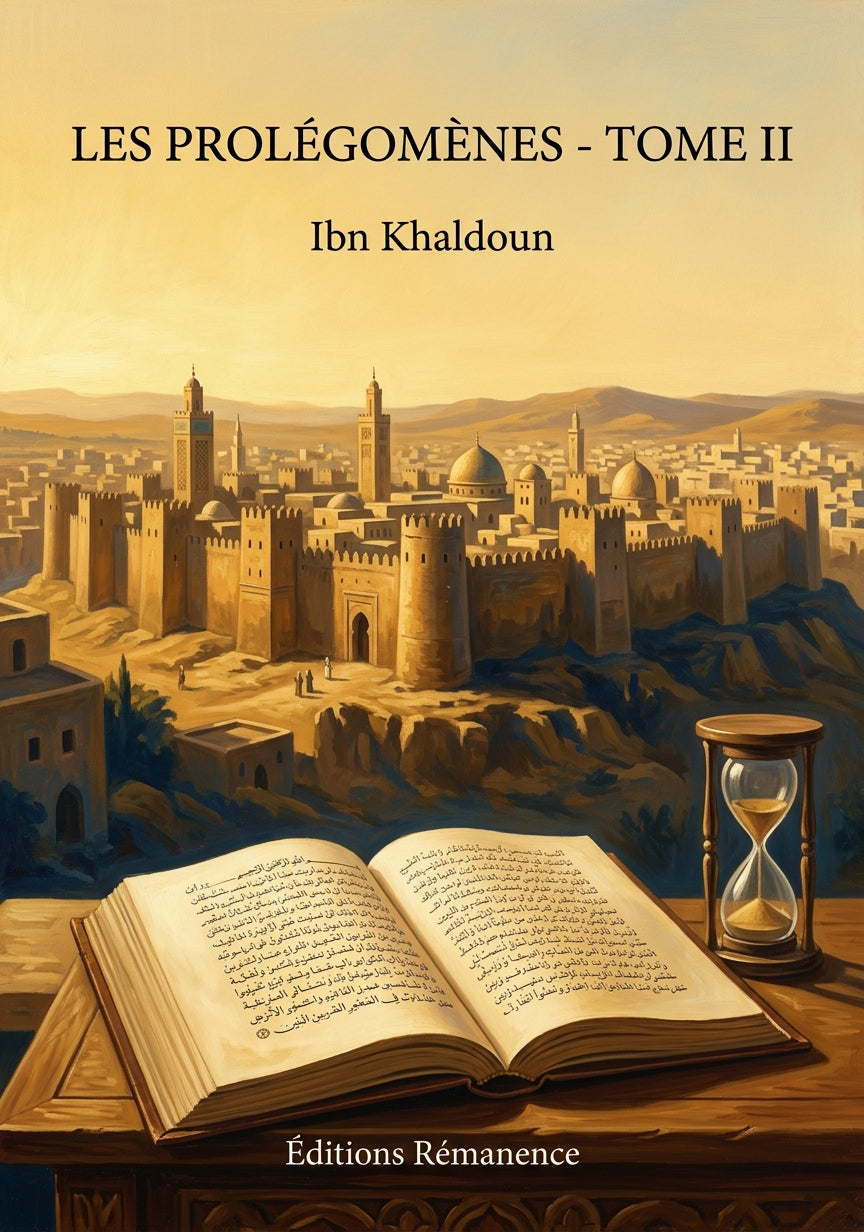 Livre Les Prolégomènes - Tome II par Ibn Khaldoun - Couverture - Editions Remanence