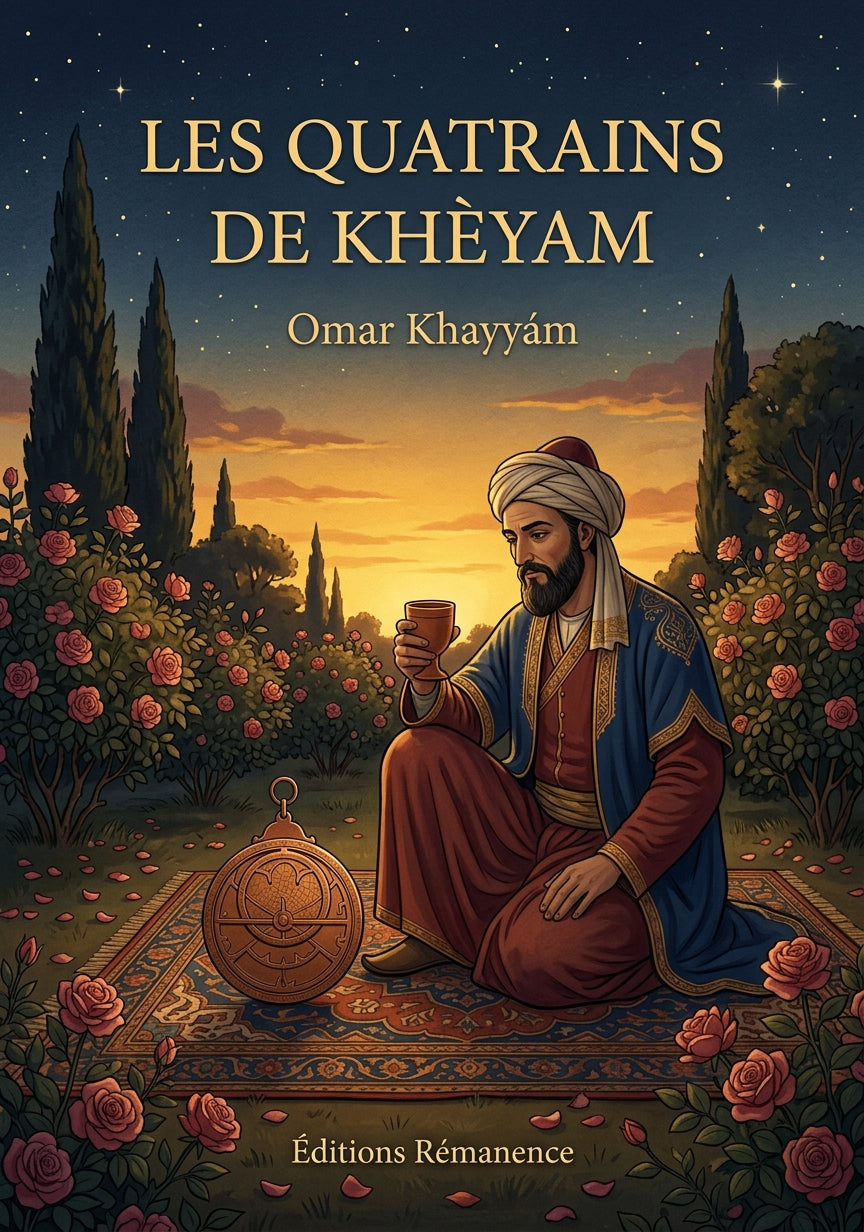 Livre Les Quatrains de Khèyam par Omar Khayyám - Couverture - Editions Remanence