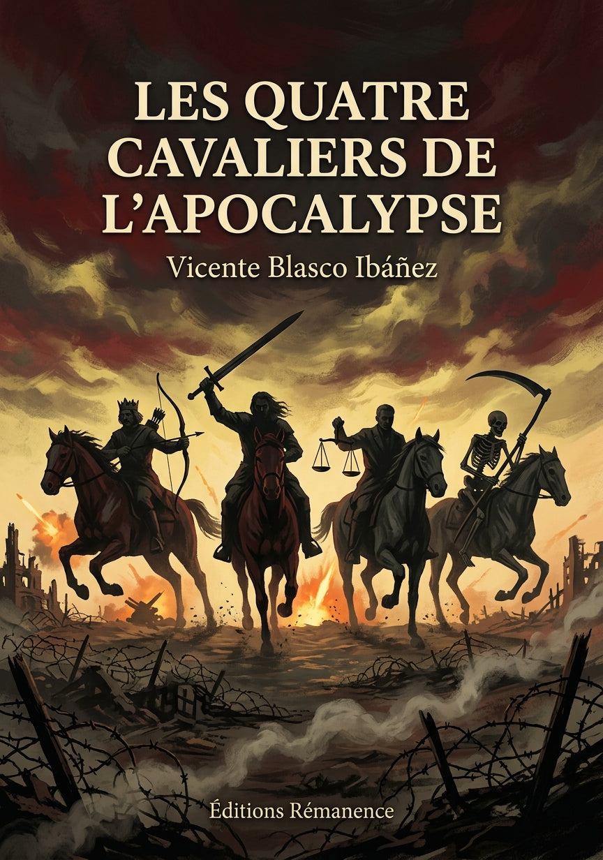 Livre Les Quatre Cavaliers de l’Apocalypse par Vicente Blasco Ibáñez - Couverture - Editions Remanence