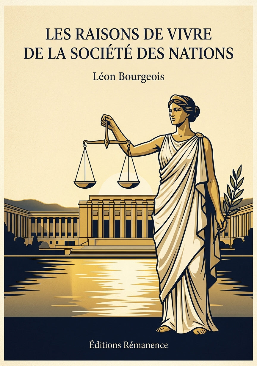 Livre Les Raisons de vivre de la Société des Nations par Léon Bourgeois - Couverture - Editions Remanence