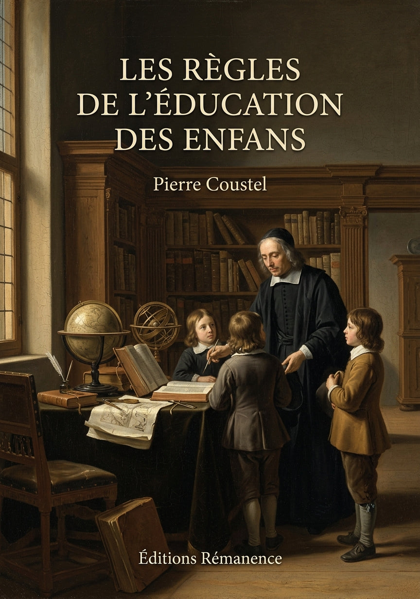 Livre Les Règles de l’éducation des enfans par Pierre Coustel - Couverture - Editions Remanence