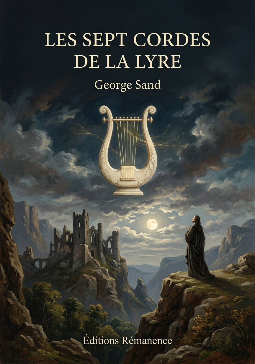 Livre Les Sept Cordes de la lyre par George Sand - Couverture - Editions Remanence