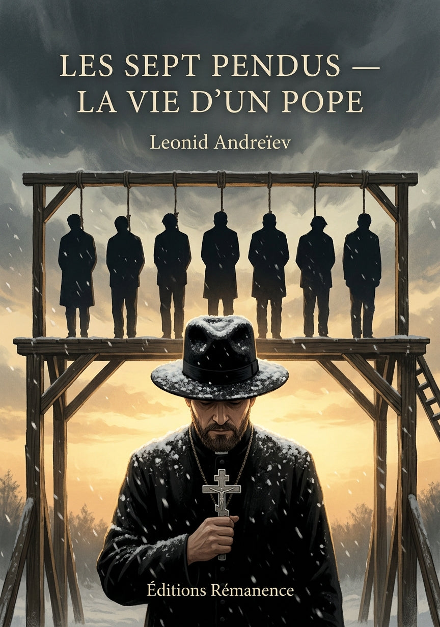 Livre Les Sept Pendus — La Vie d’un pope par Leonid Andreïev - Couverture - Editions Remanence