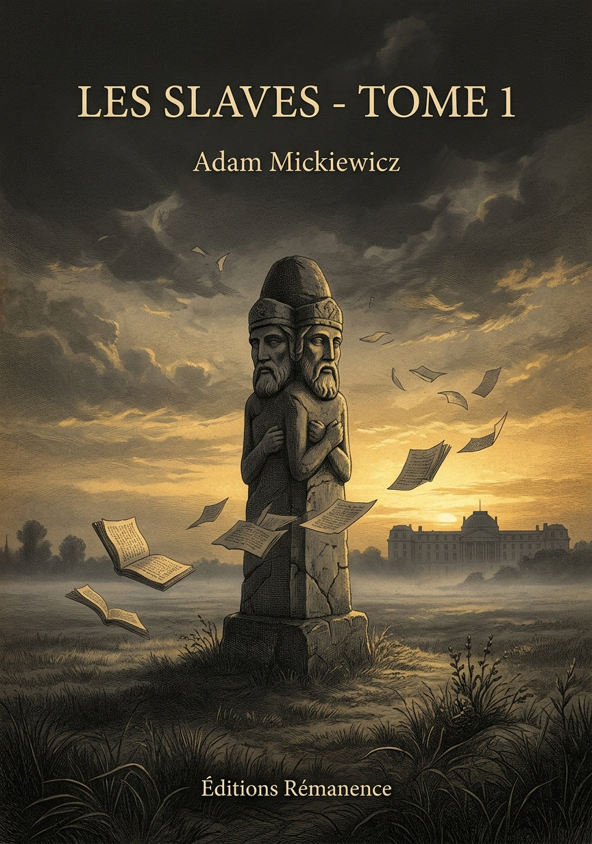 Livre Les Slaves - Tome 1 par Adam Mickiewicz - Couverture - Editions Remanence