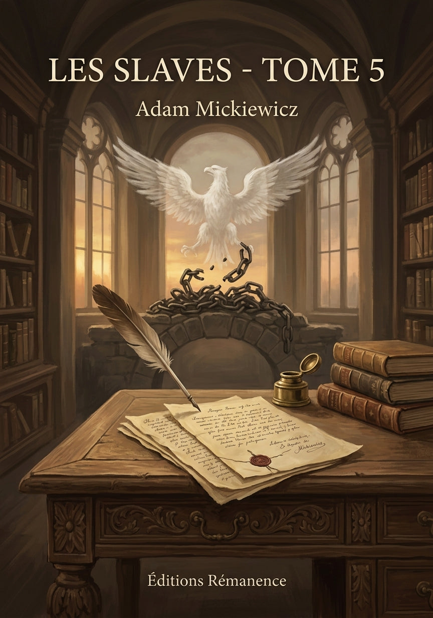 Livre Les Slaves - Tome 5 par Adam Mickiewicz - Couverture - Editions Remanence