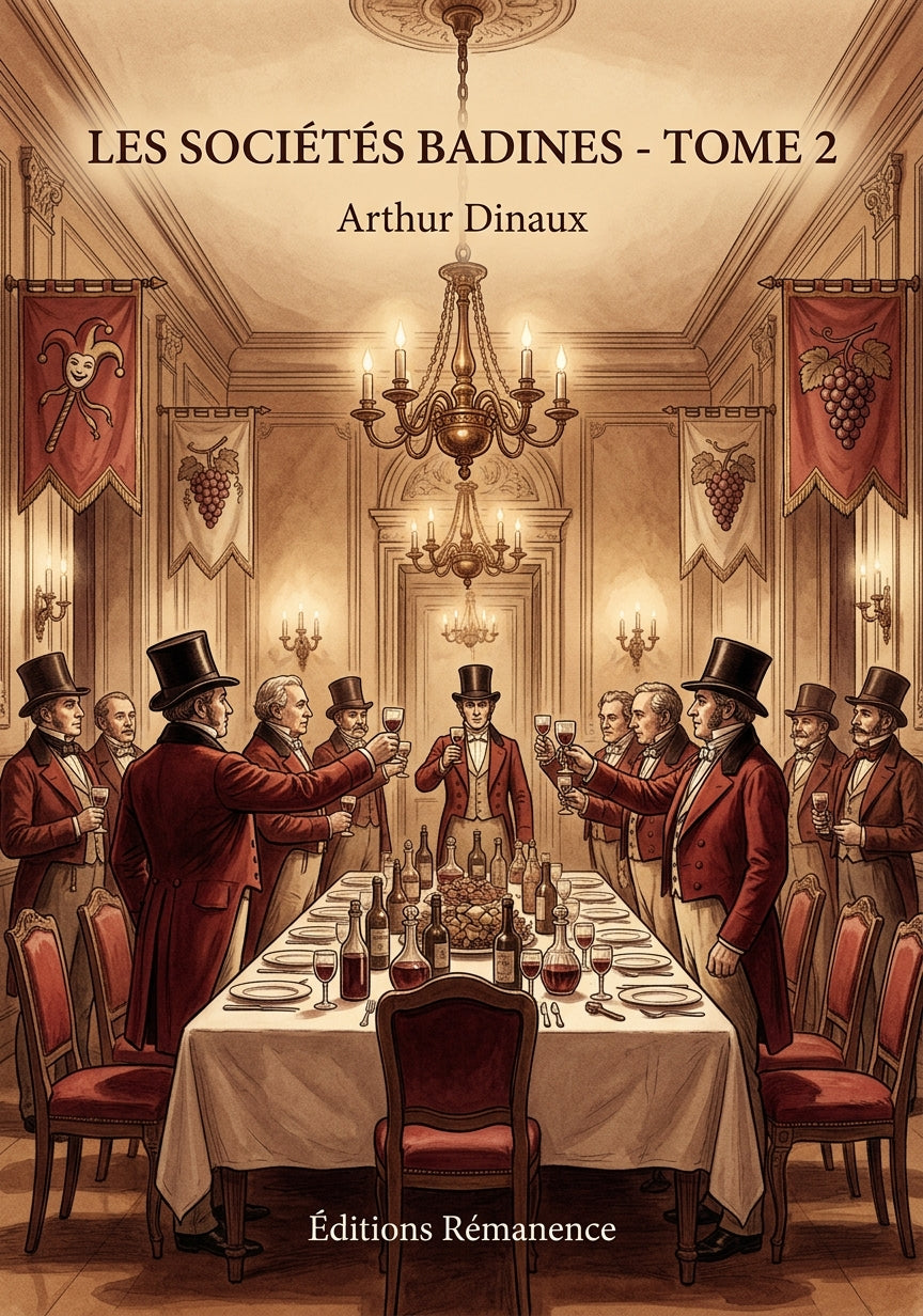 Livre Les Sociétés badines - Tome 2 par Arthur Dinaux - Couverture - Editions Remanence