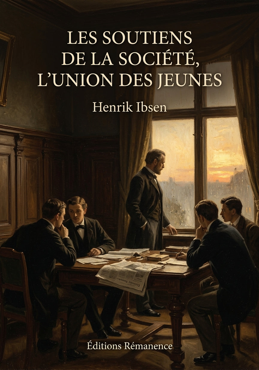 Livre Les Soutiens de la société, L’Union des jeunes par Henrik Ibsen - Couverture - Editions Remanence