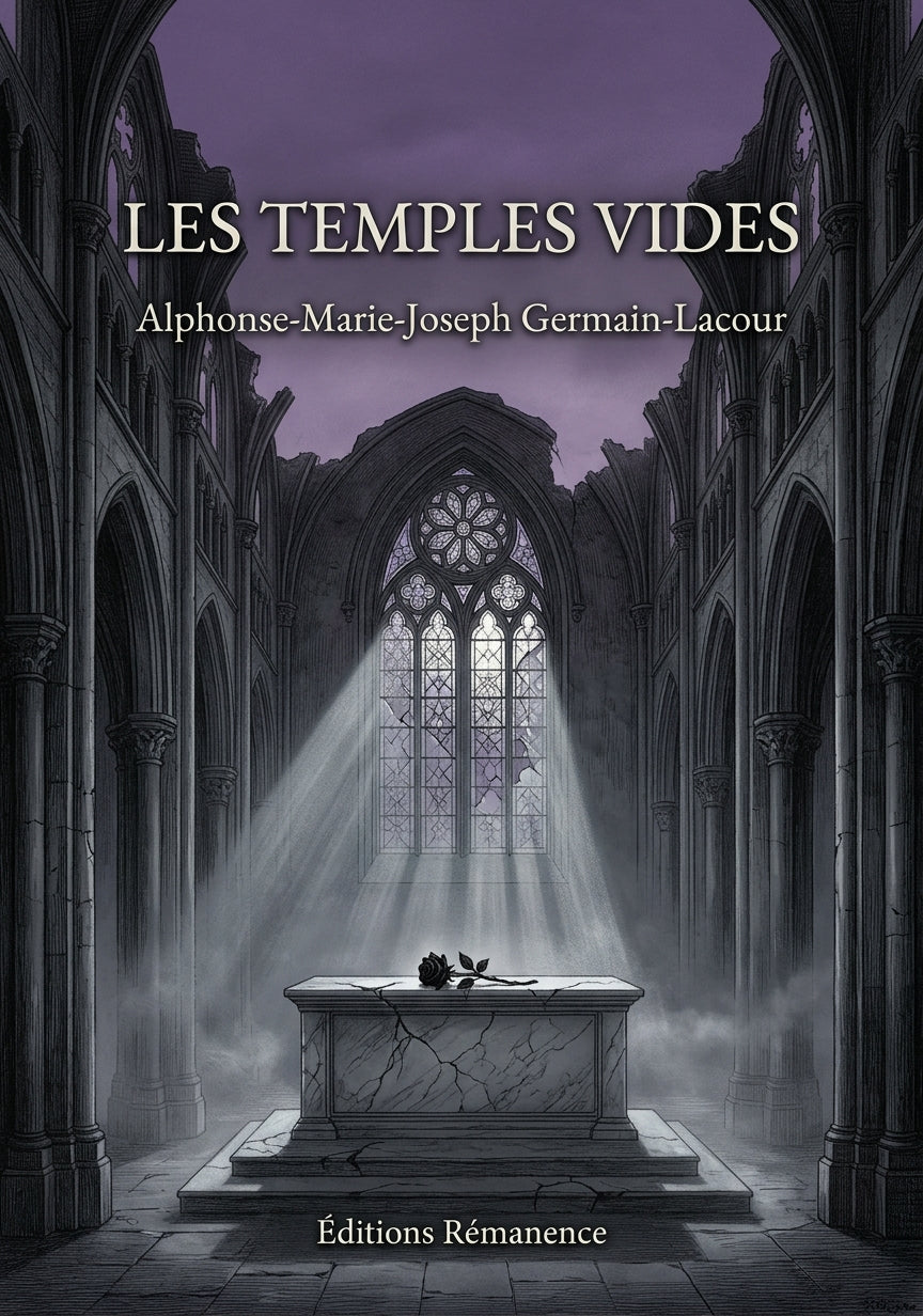 Livre Les Temples vides par Alphonse-Marie-Joseph Germain-Lacour - Couverture - Editions Remanence