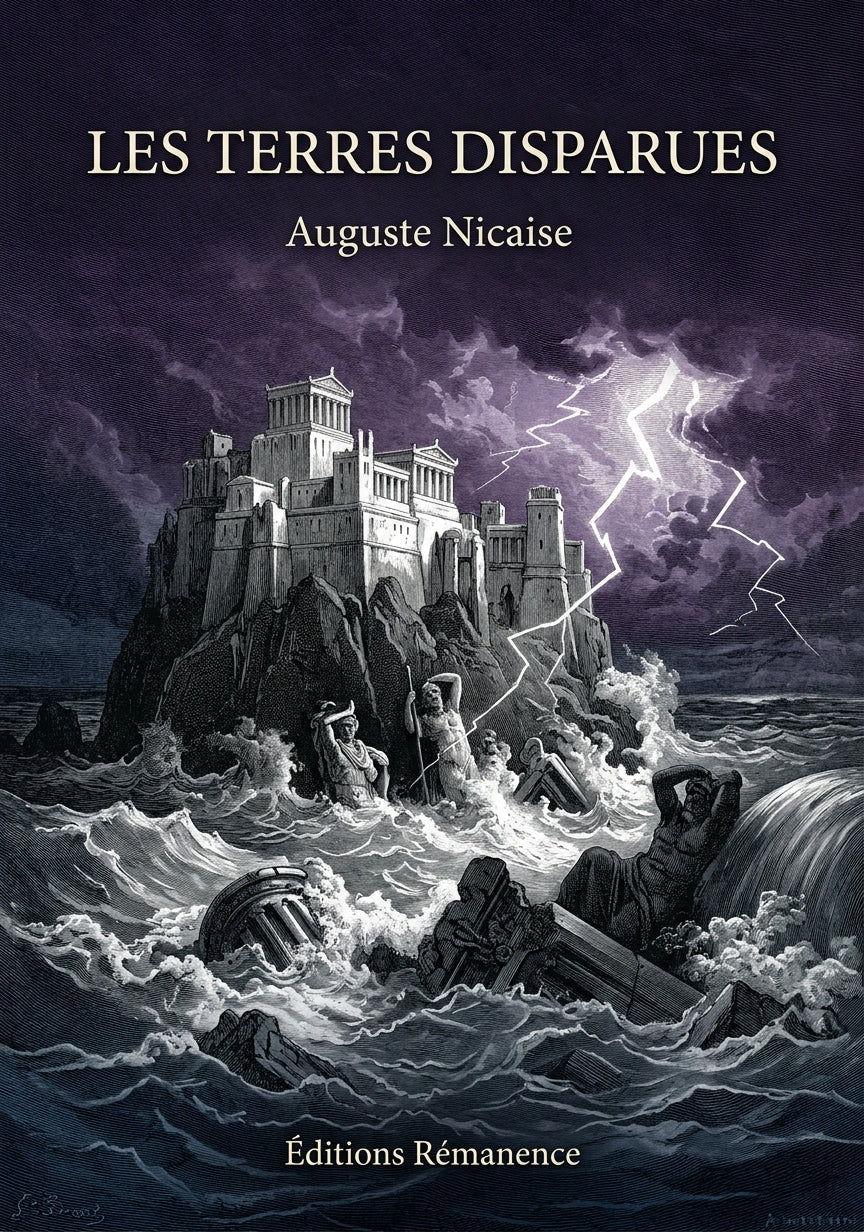 Livre Les Terres disparues par Auguste Nicaise - Couverture - Editions Remanence