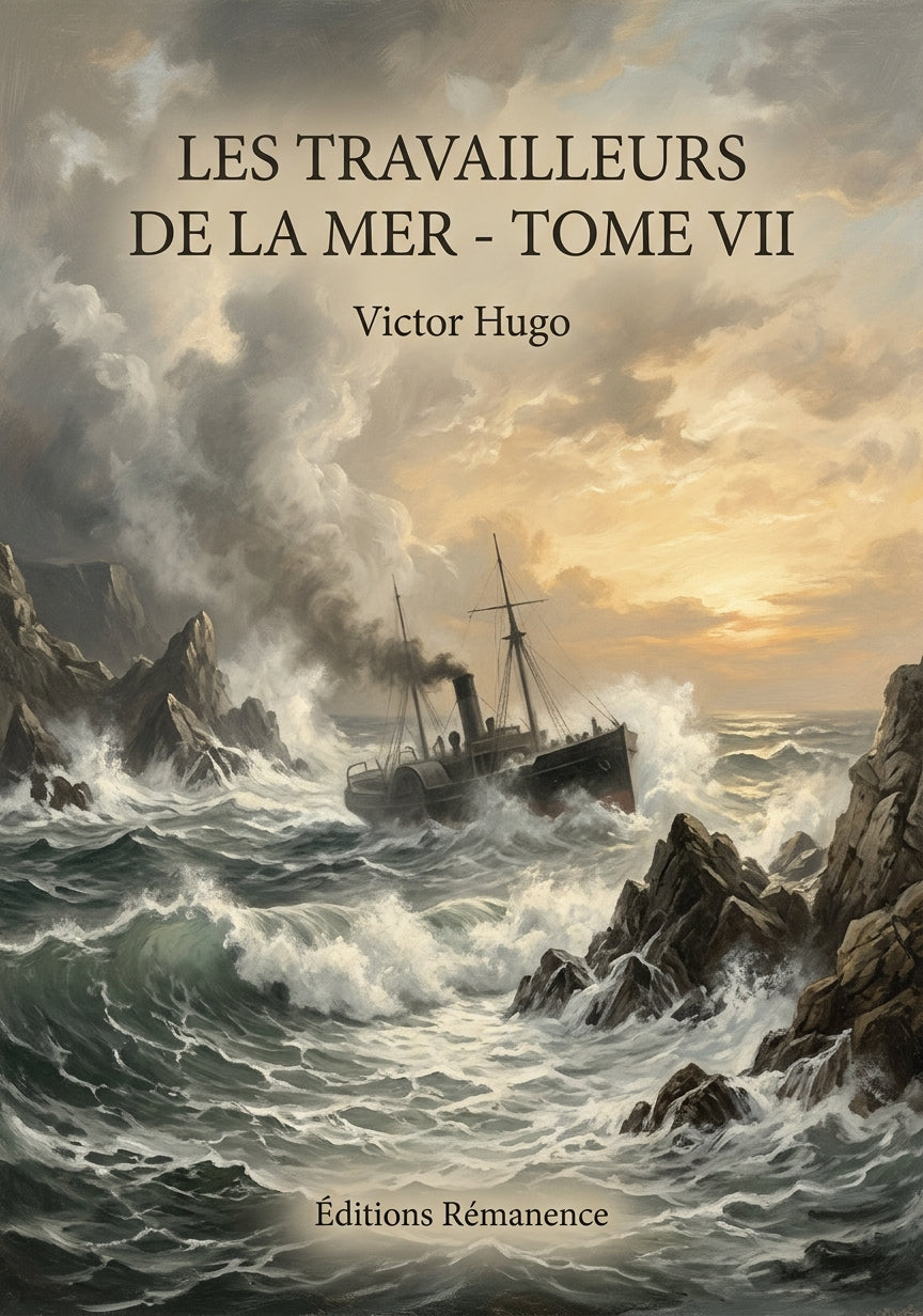 Livre Les Travailleurs de la mer - Tome VII par Victor Hugo - Couverture - Editions Remanence